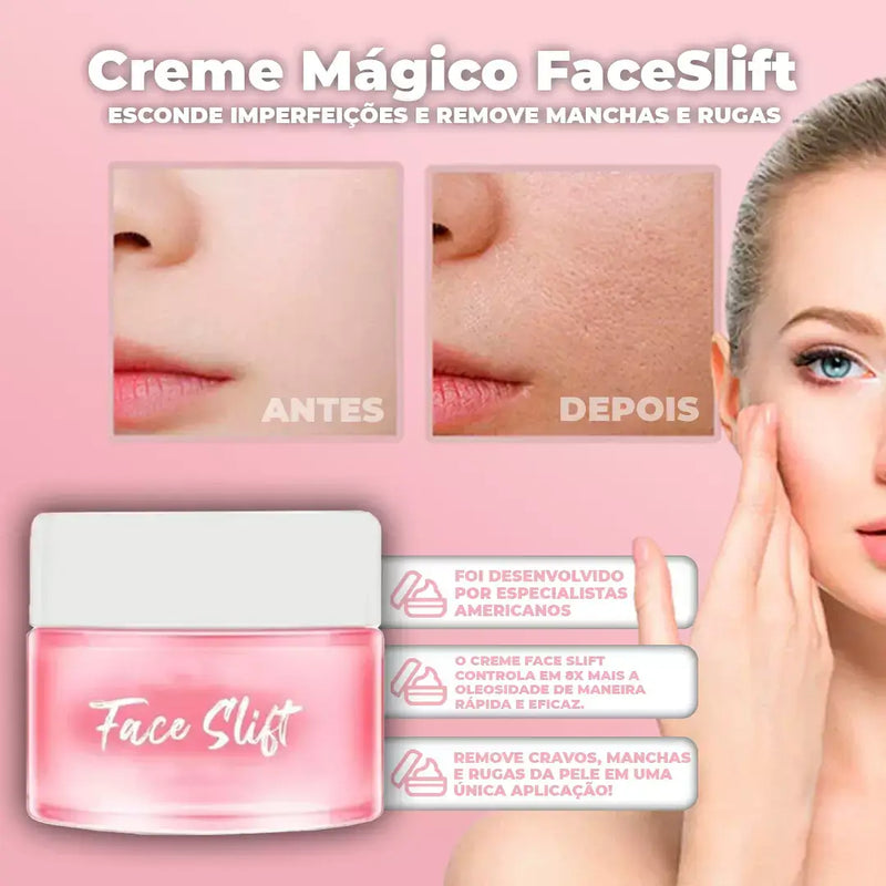 Creme Mágico FaceSlift® - Esconde 100% Imperfeições e Remove Manchas e Rugas - ENVIO IMEDIATO + FRETE GRÁTIS APENAS HOJE