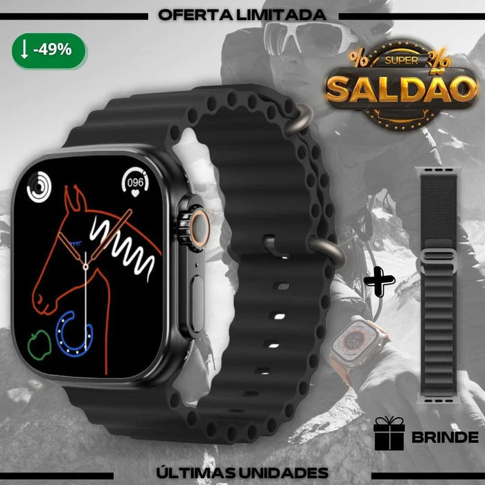 SmartWatch Serie 8 Ultra® - Modelo Atualizado 2023/2024 (COMPRE HOJE E GANHE BRINDE + FRETE GRÁTIS)