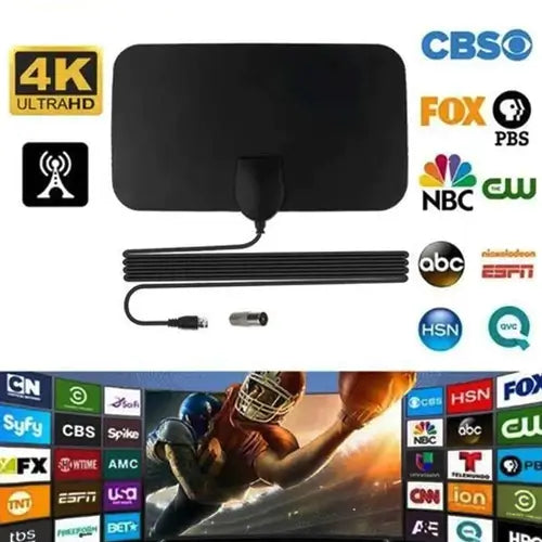 Antena Digital Interna HDTV 4K - (Sem Custos Mensais de TV) - FRETE GRÁTIS + ENVIO IMEDIATO