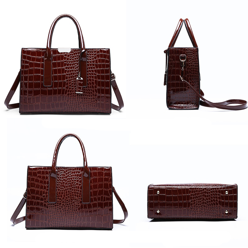 Bolsa de Couro Feminina Crocodile