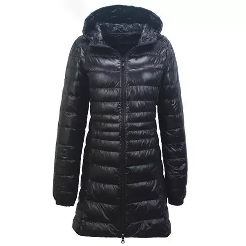 Casaco Feminino Sobretudo Puffer Pluma de Ganso - Portátil